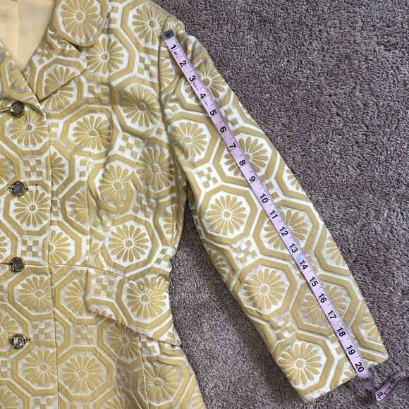 Vintage Rothmoor Coat Gold Full Length Button Down Fully Lined Winter Overcoat - Picture 9 of 17